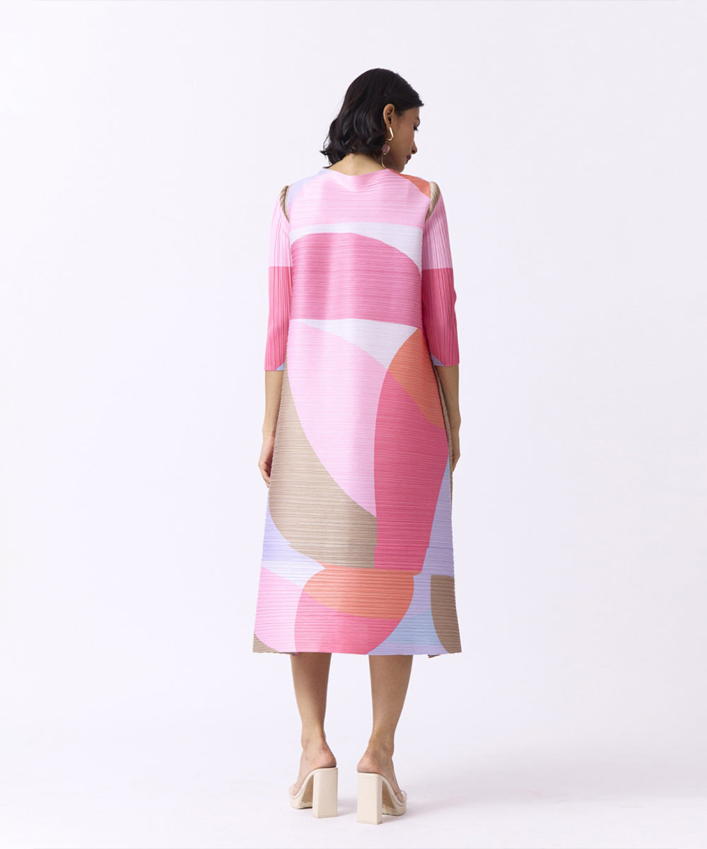 The Hester Dress - Pink & Taupe
