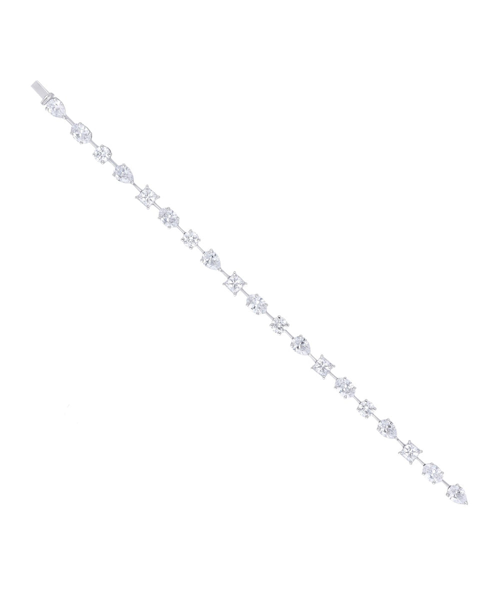 Multi Shape Solitaire Bracelet By Hyba Jewels