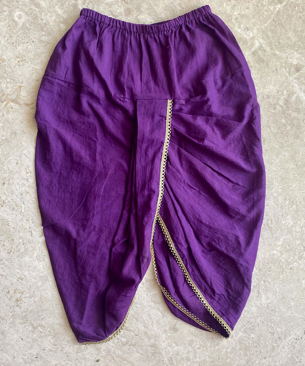 Azule Top and Purple Dhoti Pants