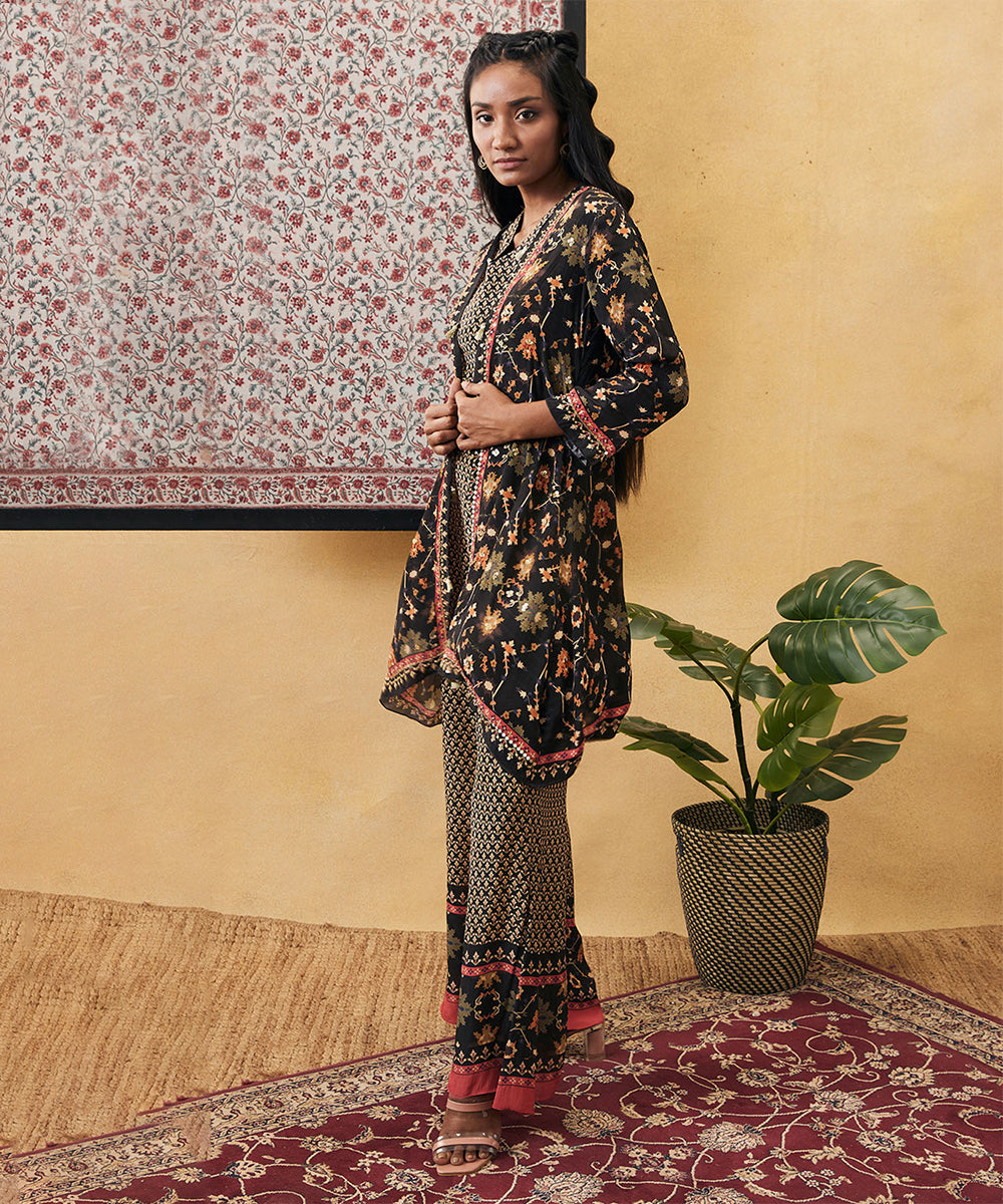 Zahra embroidered co-ord set with jacket