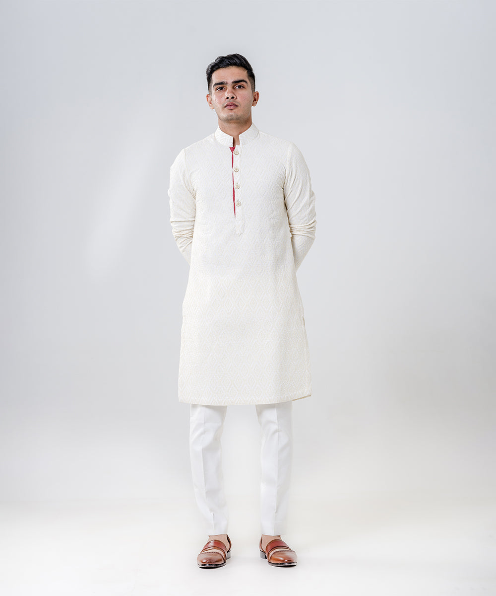 Ivory Lakhnavi Kurta