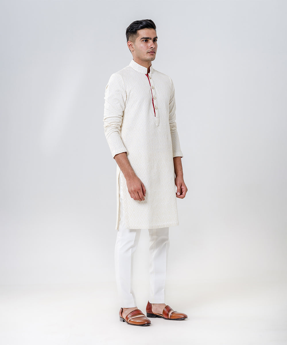 Ivory Lakhnavi Kurta