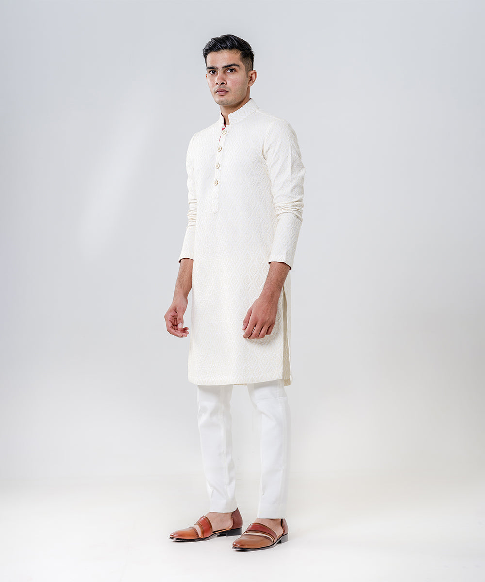 Ivory Lakhnavi Kurta