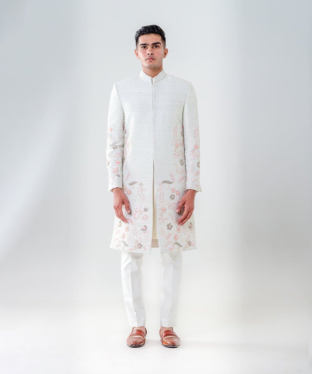 Mint Green Fully Embellished Sherwani