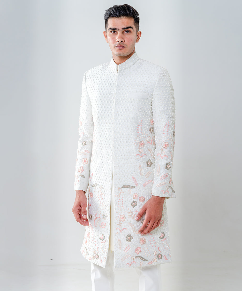 Mint Green Fully Embellished Sherwani