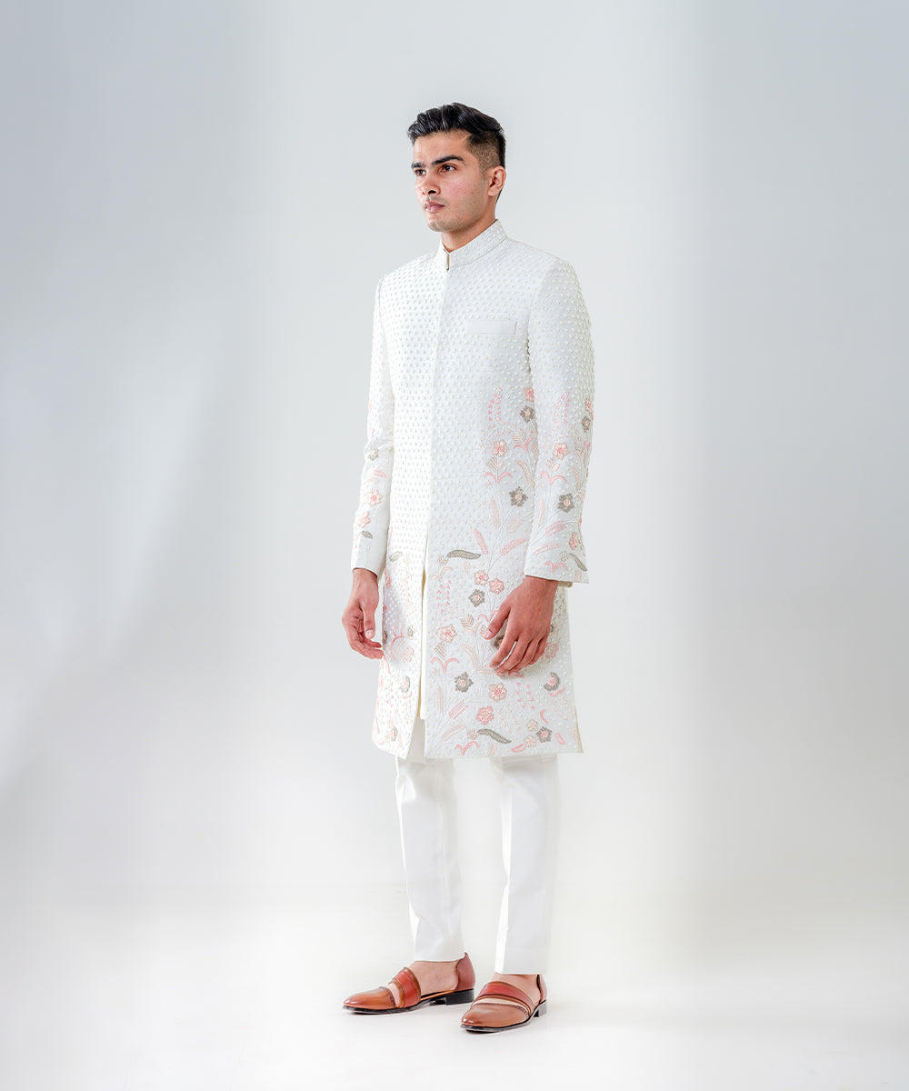 Mint Green Fully Embellished Sherwani