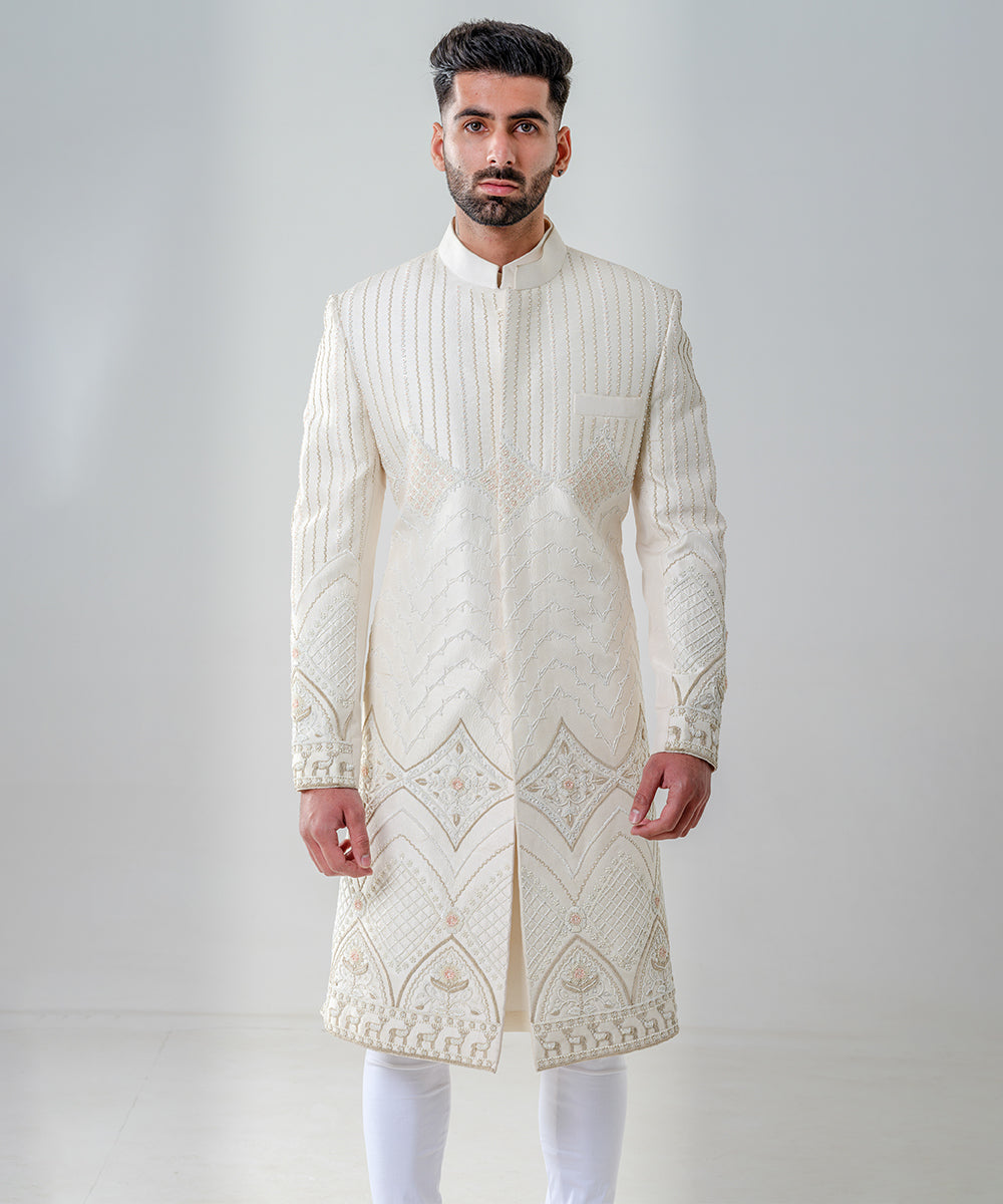 Ivory Fully Embellished Sherwani