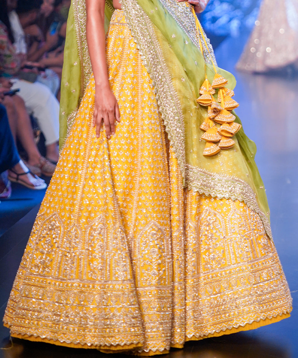 Shukrana Yellow lehanga set