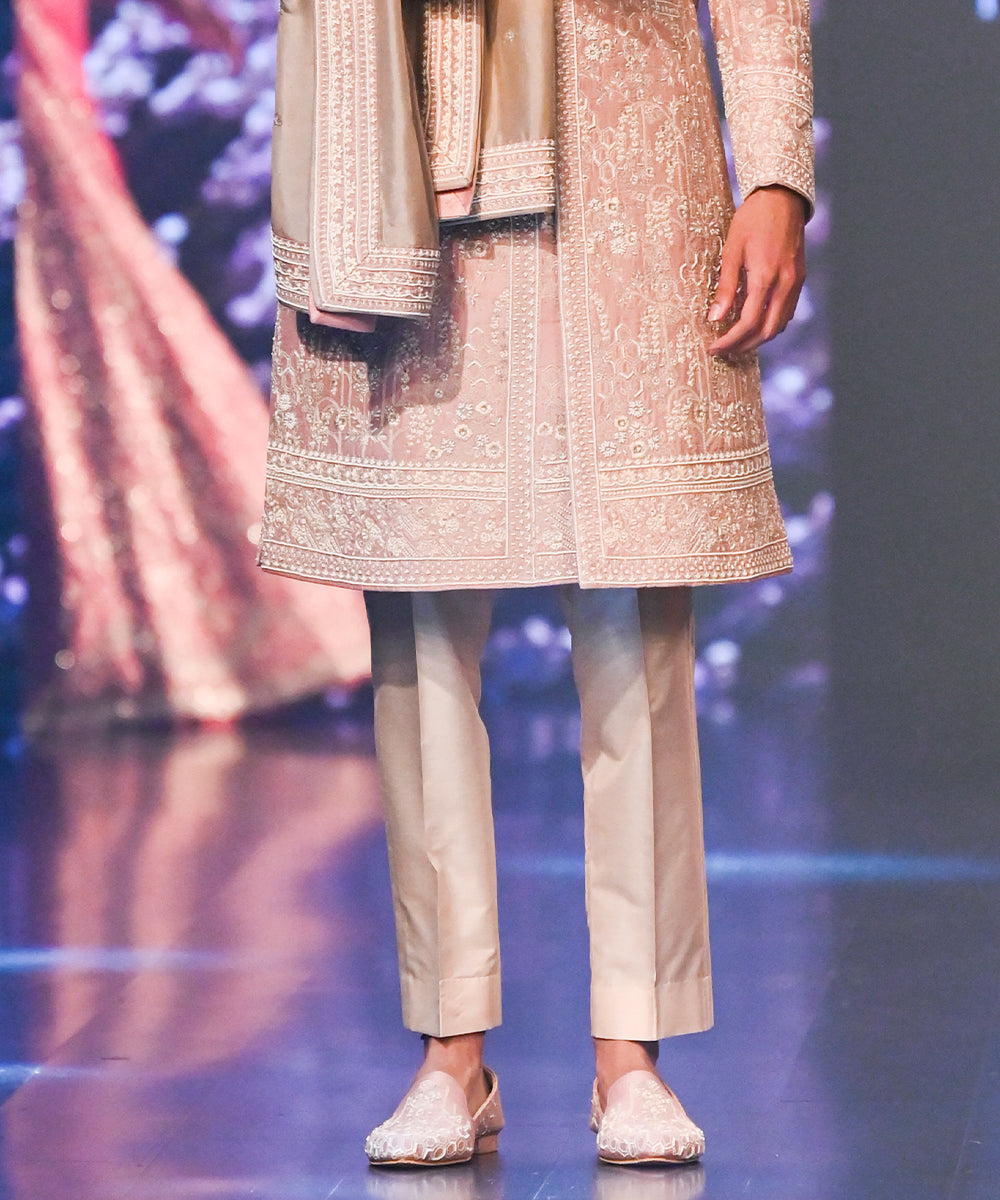 couler dusty rose sherwani set