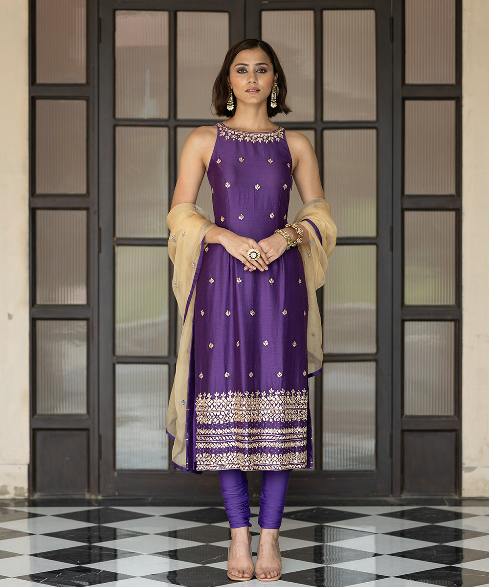 Purple Chudidar Set