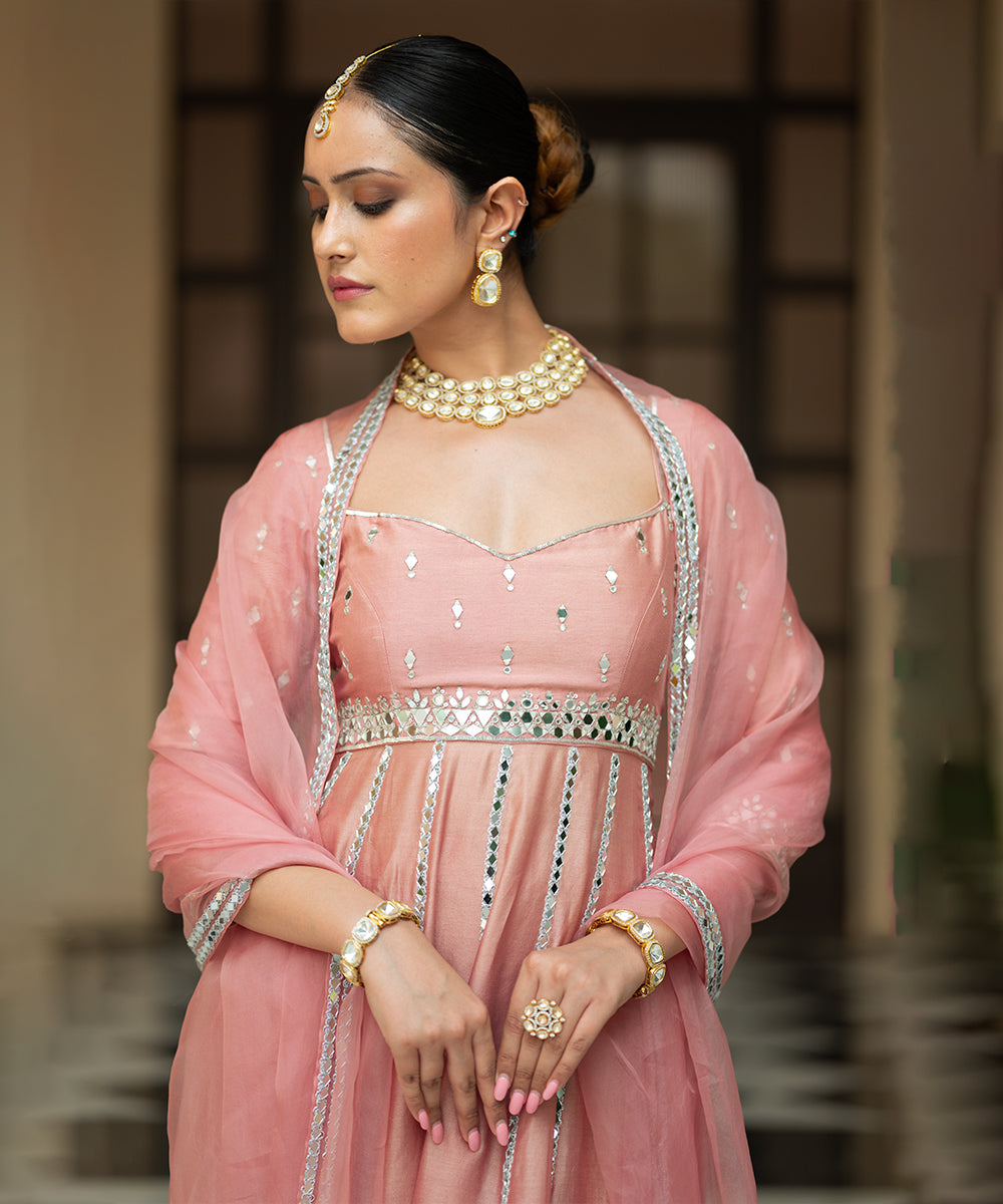 Onion Pink anarkali set