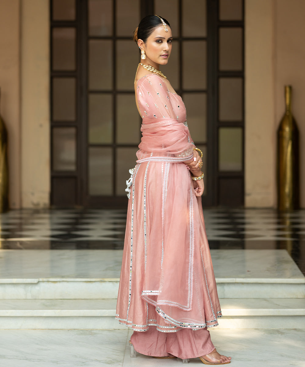 Onion Pink anarkali set