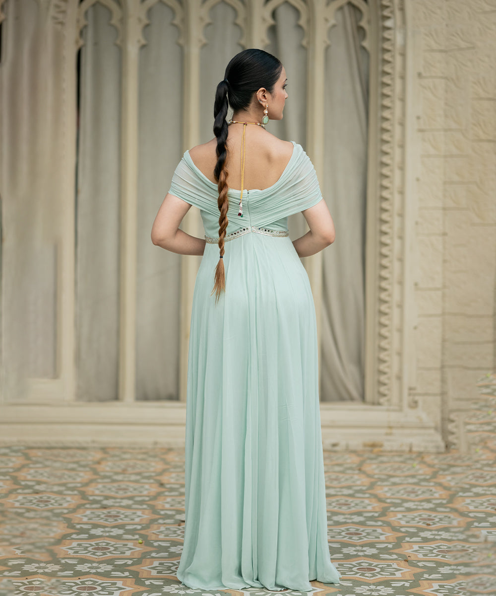 Ice Blue Anarkali