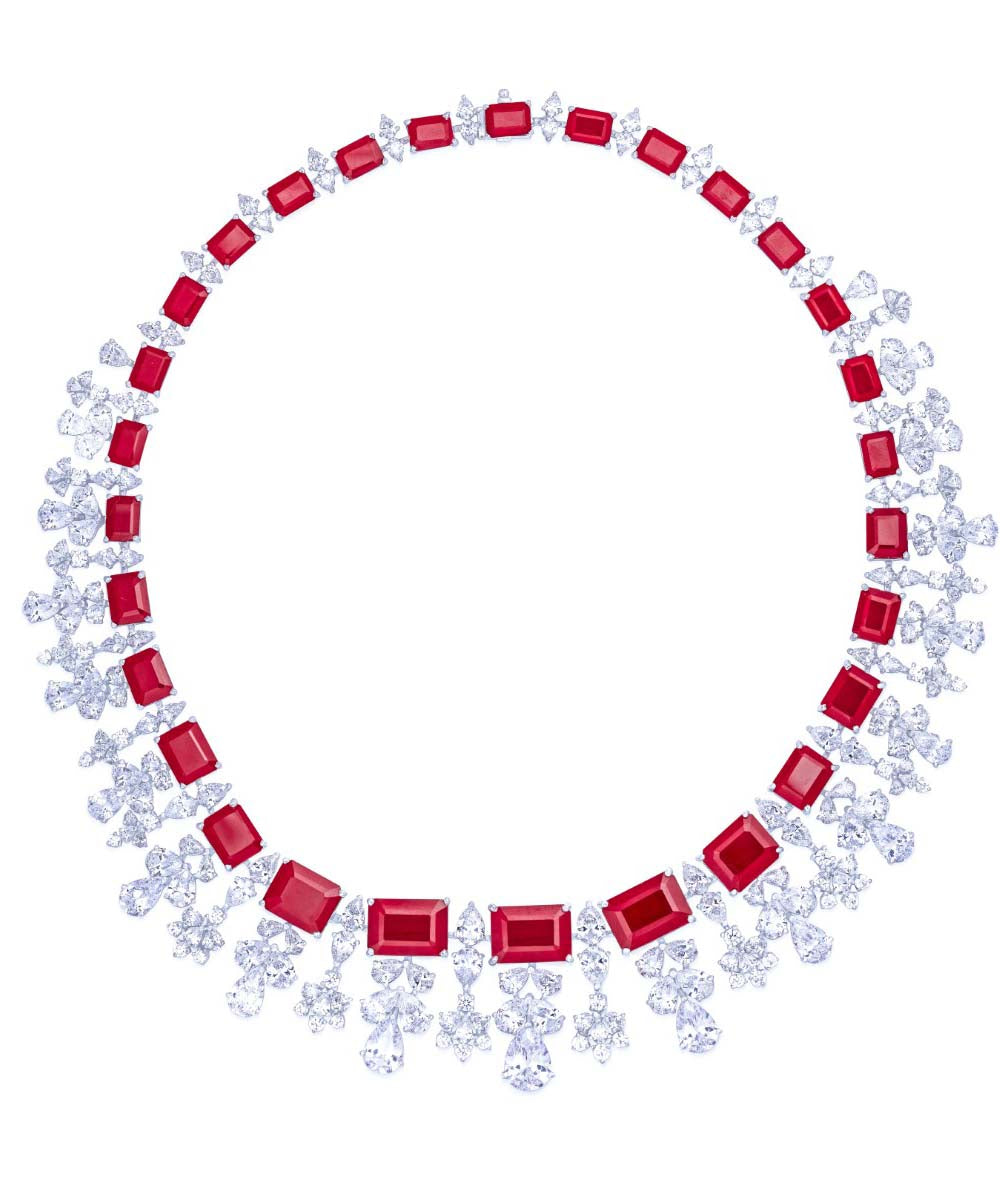 Ruby Bridal Necklace By Hyba Jewels