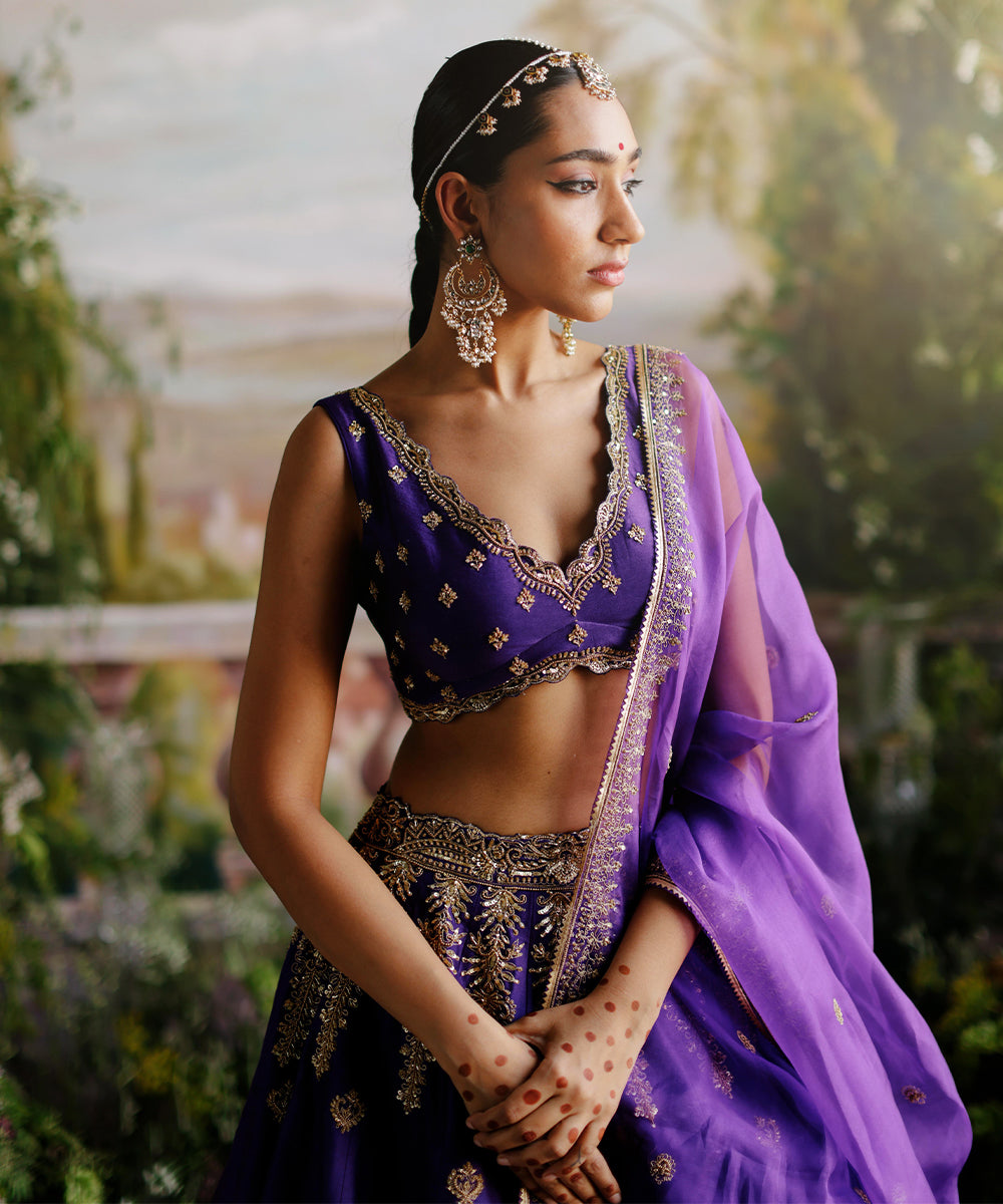 Purple Lehenga set