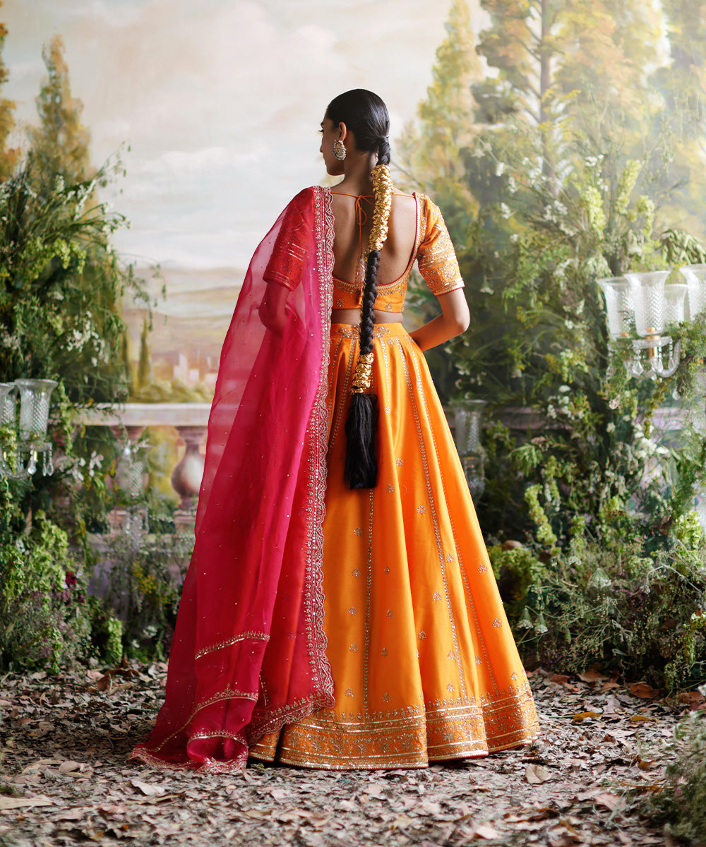 Orange Lehenga Set