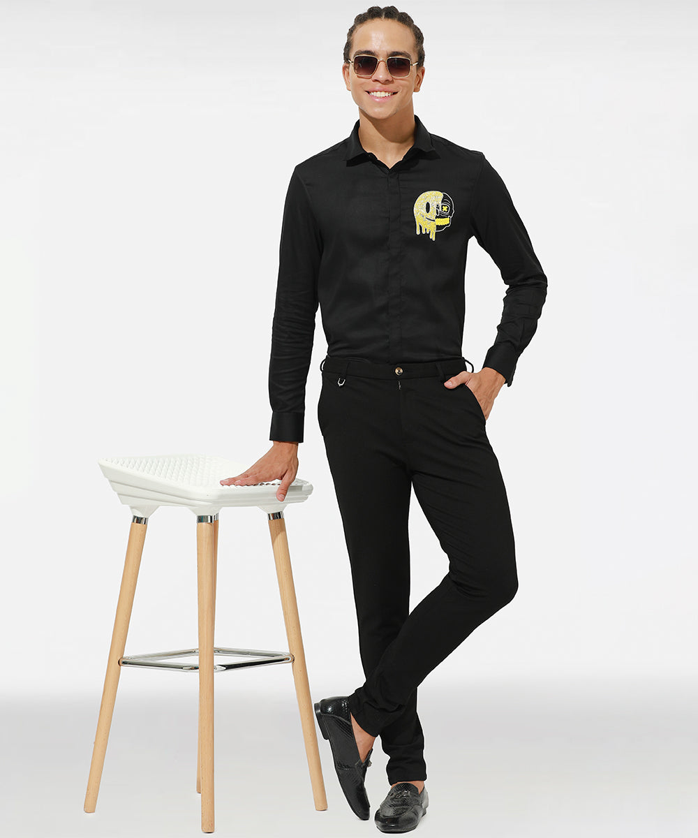 Gothic Smiley Black Shirt