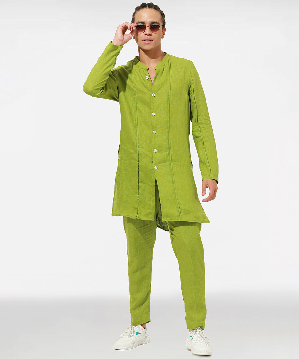 Green Cut and Sew Kurta Set