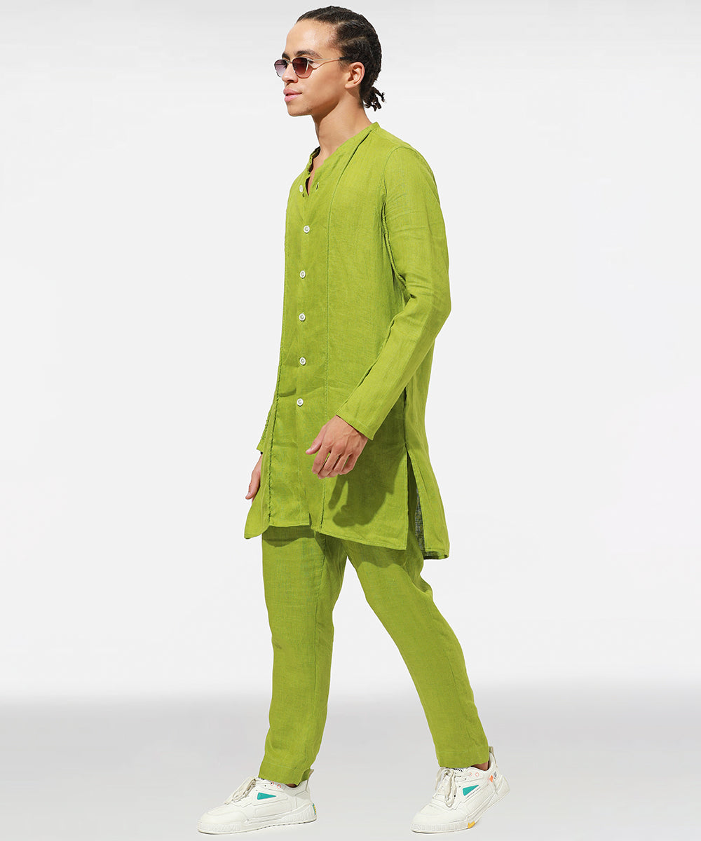 Green Cut and Sew Kurta Set