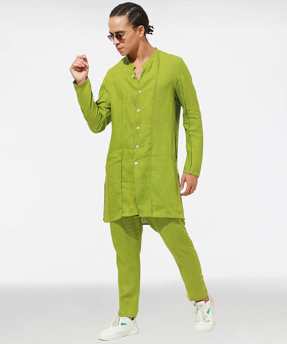 Green Cut and Sew Kurta Set