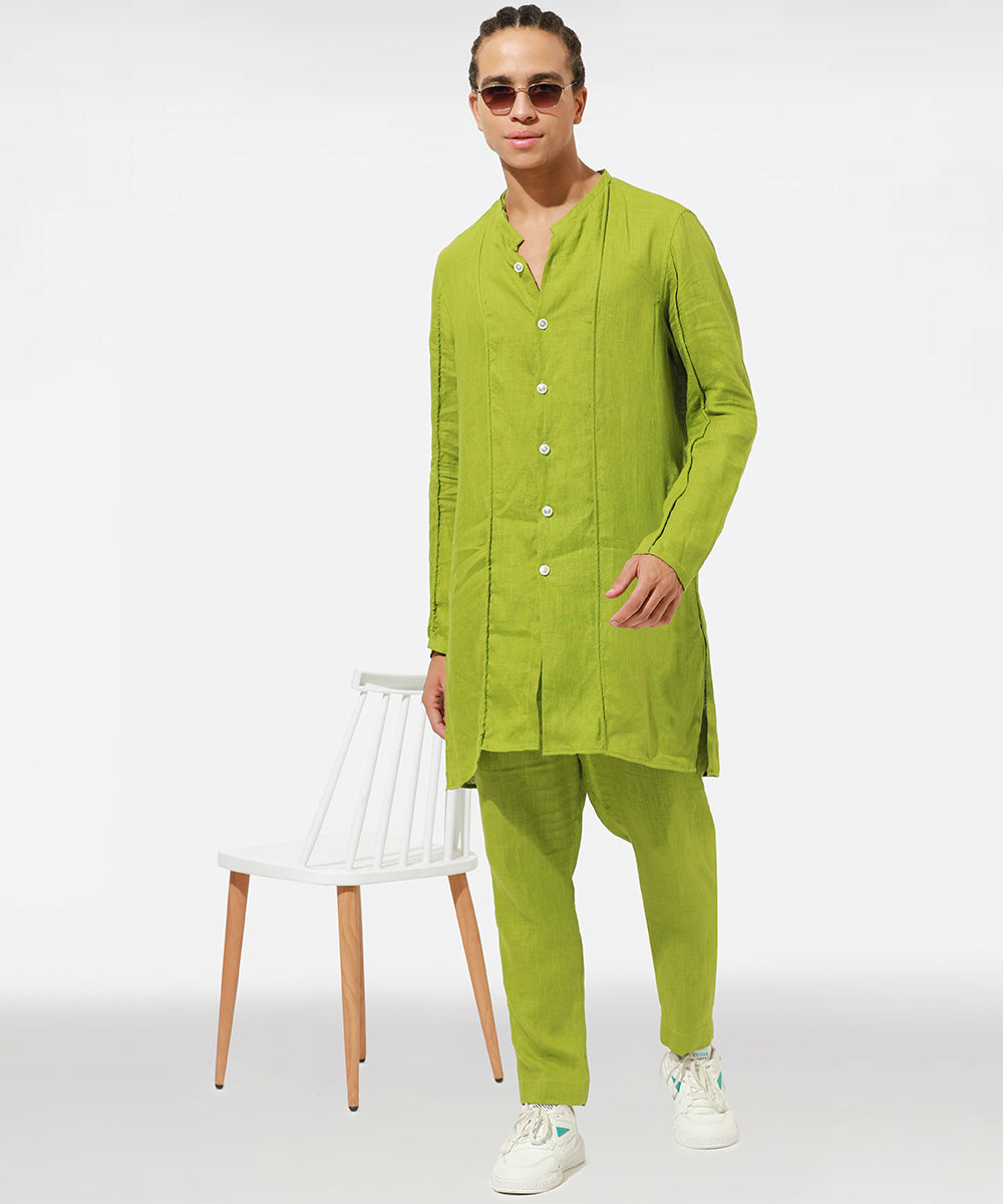 Green Cut and Sew Kurta Set