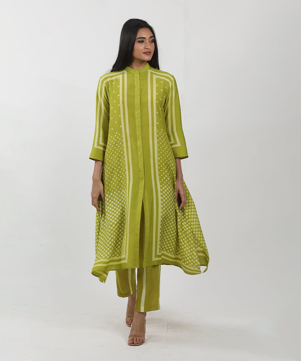 Green Block printed Tunic