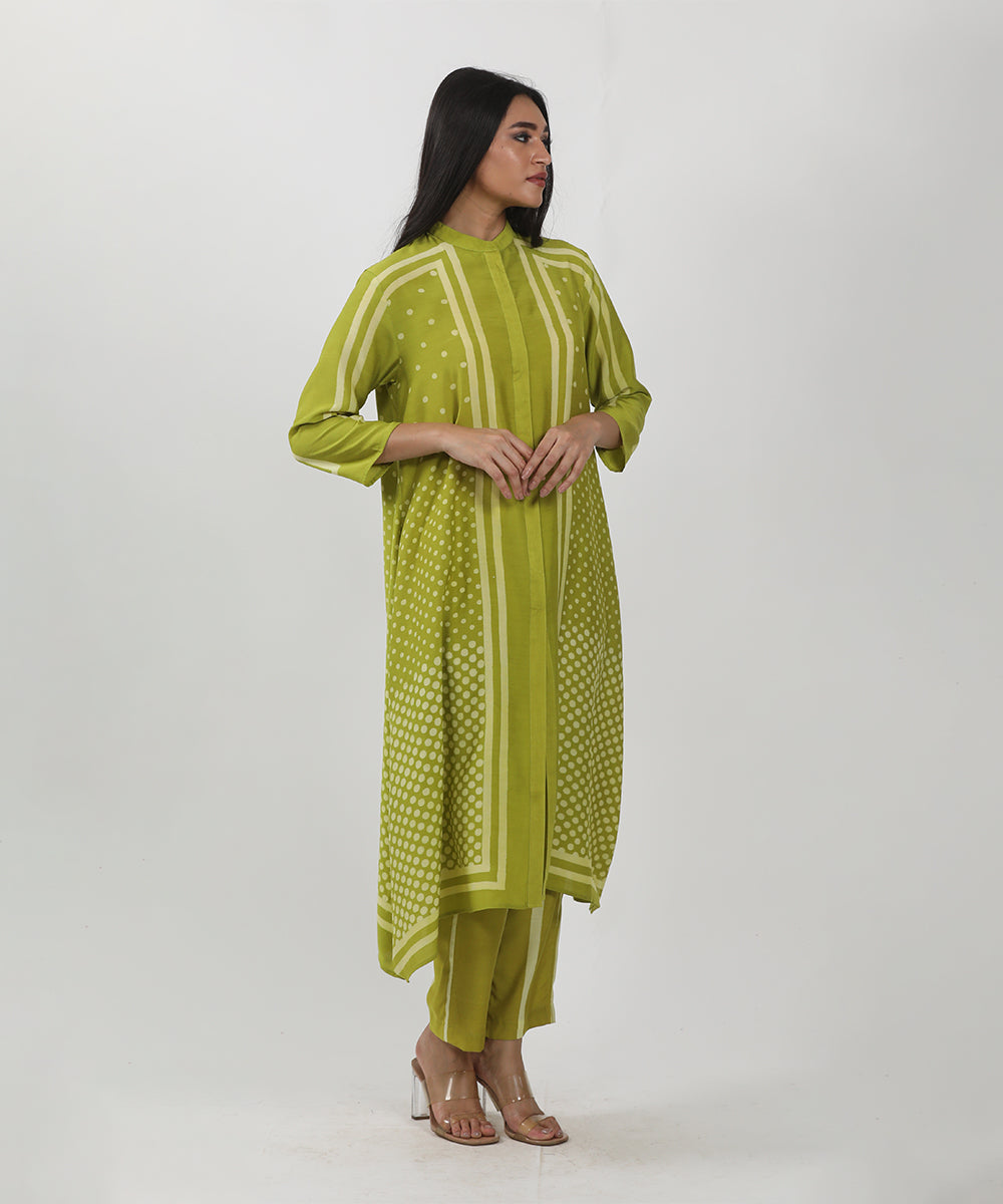 Green Block printed Tunic