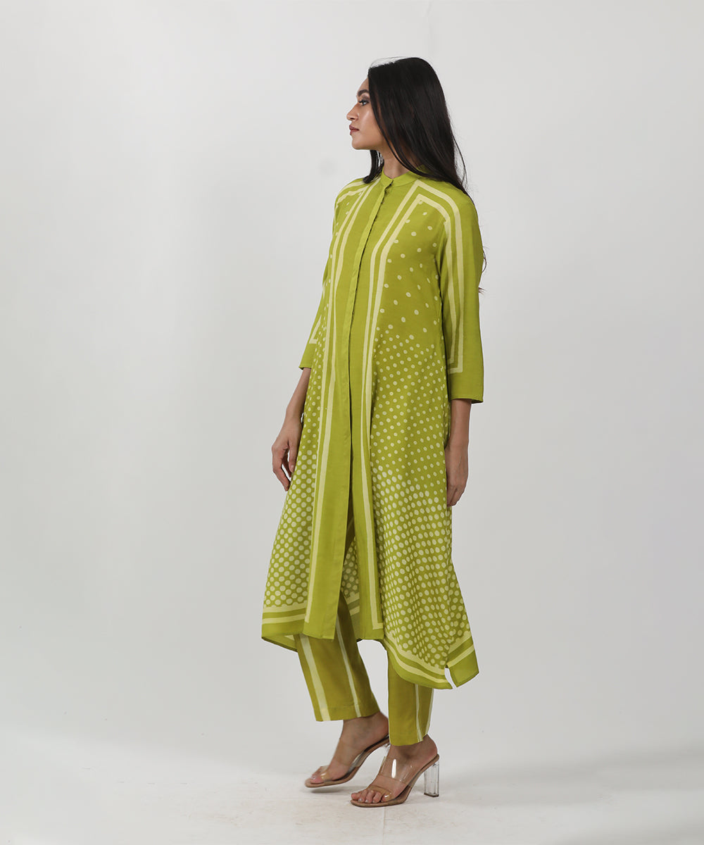 Green Block printed Tunic