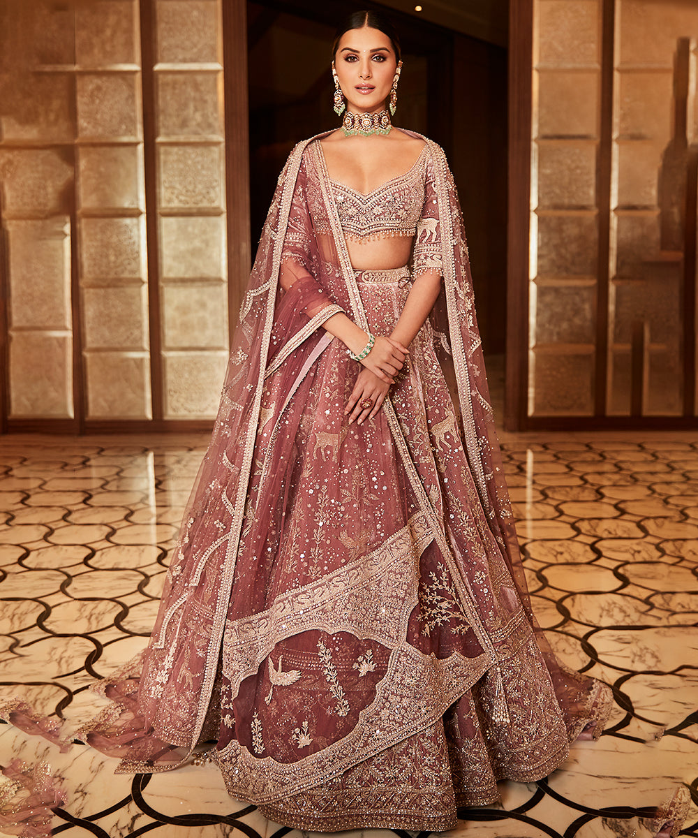 The French Rose Tales of Masai Lehenga