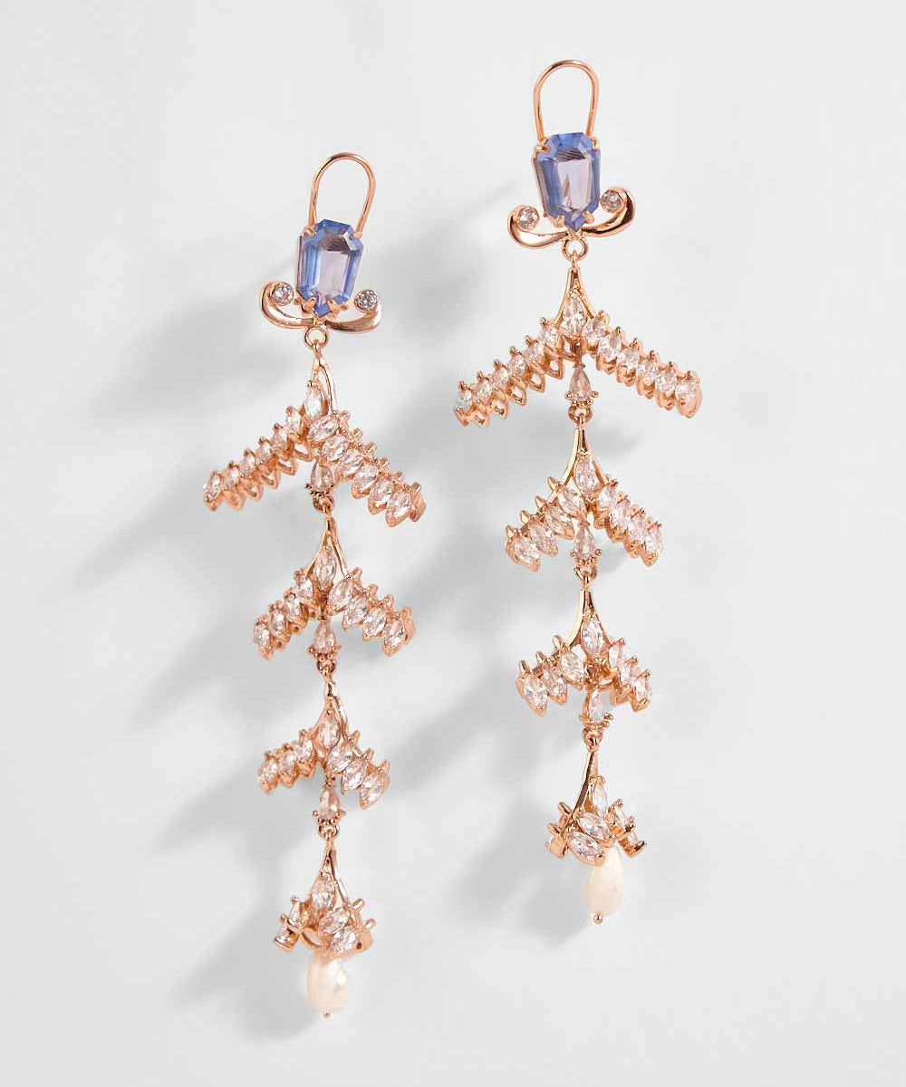 Le Sunset Palm Free Fall Earrings