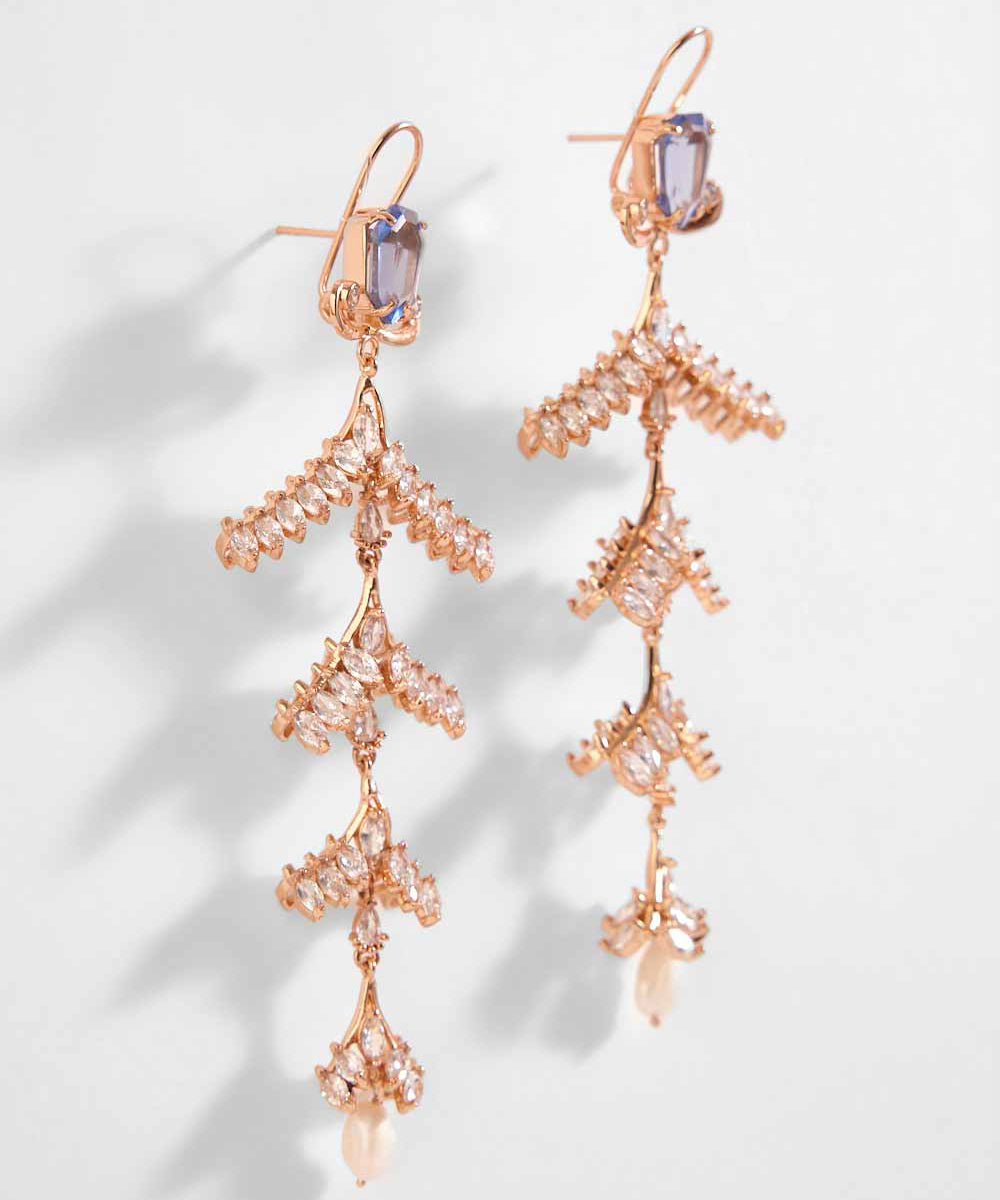 Le Sunset Palm Free Fall Earrings