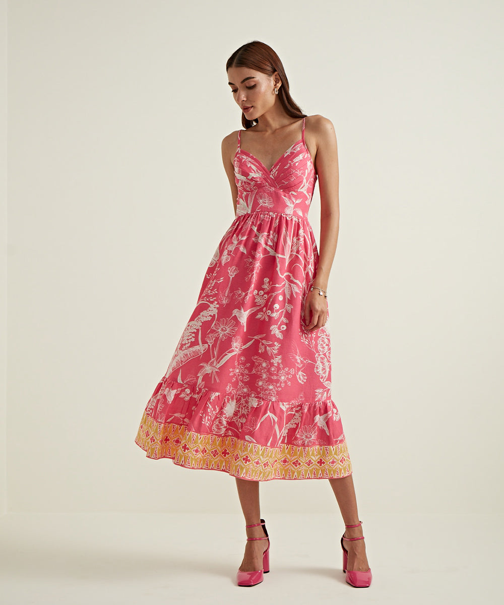 Tunic Dress Rose Jardin Print