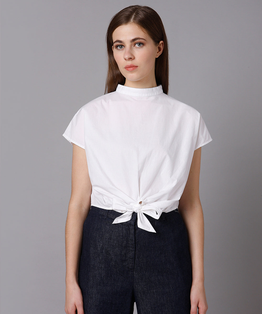 Cotton Tie Knot Crop Top