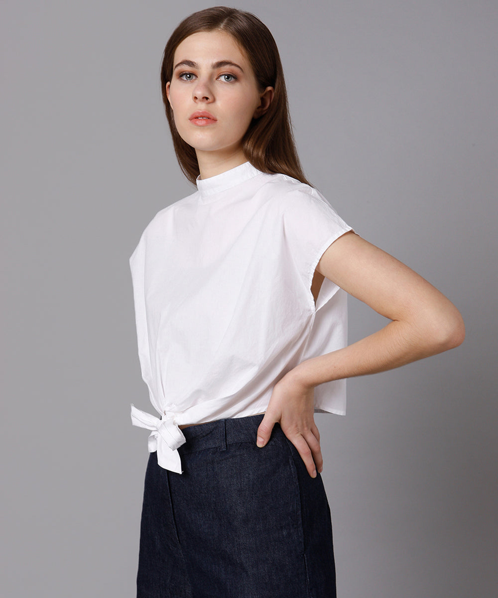 Cotton Tie Knot Crop Top