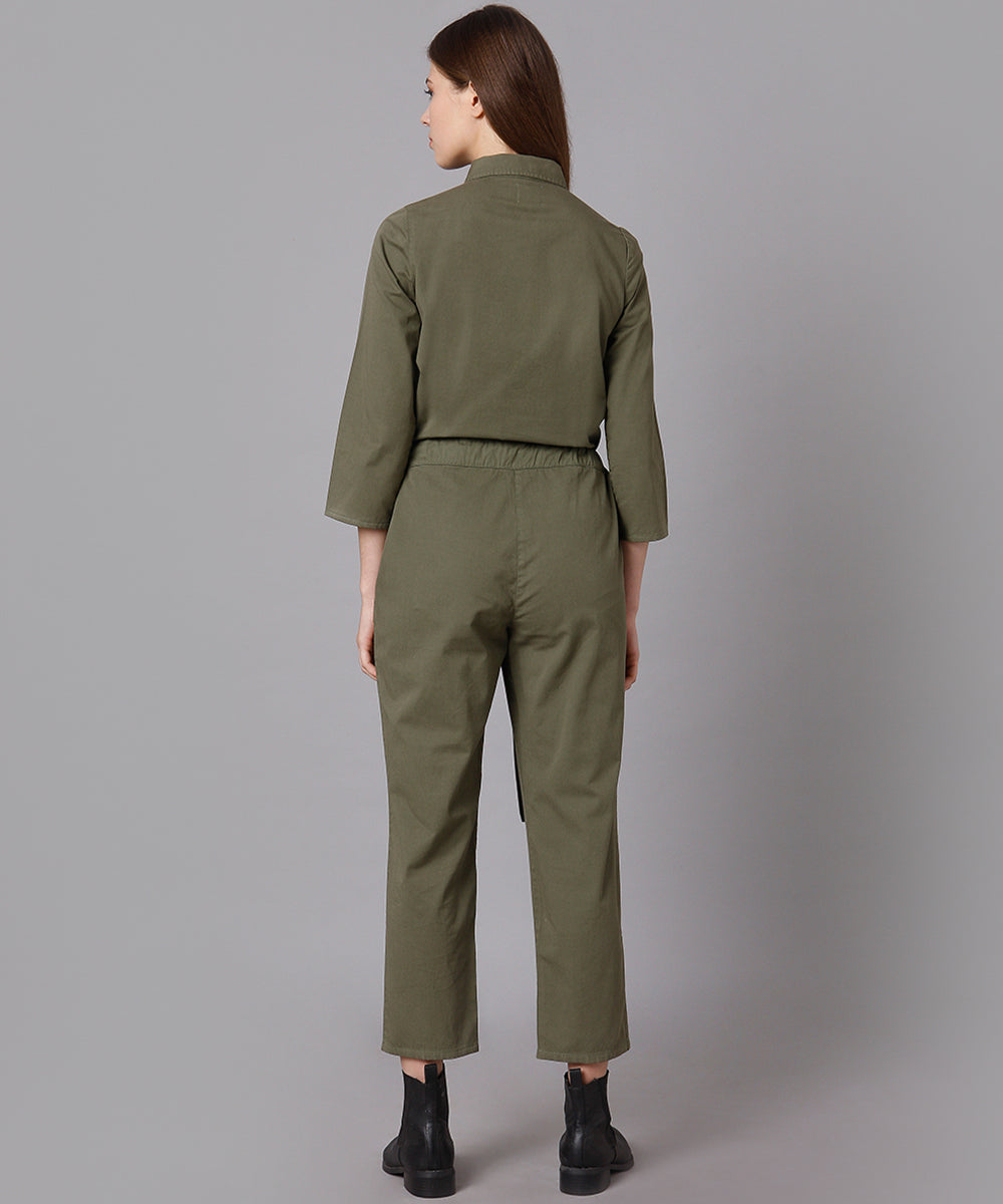 Olive Straight Leg Jumpsuit