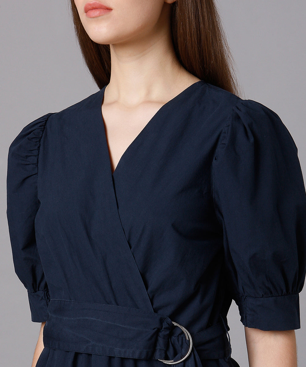 Navy Wrap Jumpsuit