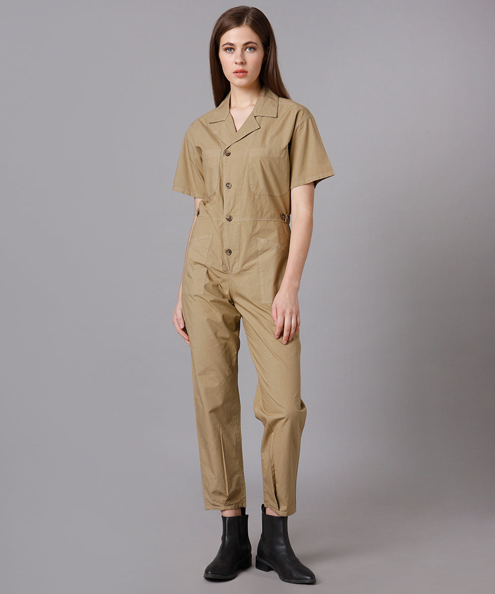 Khaki Utility Jumpsuit