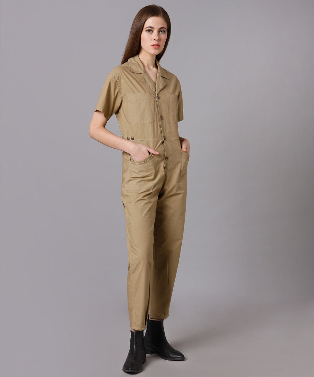 Khaki Utility Jumpsuit