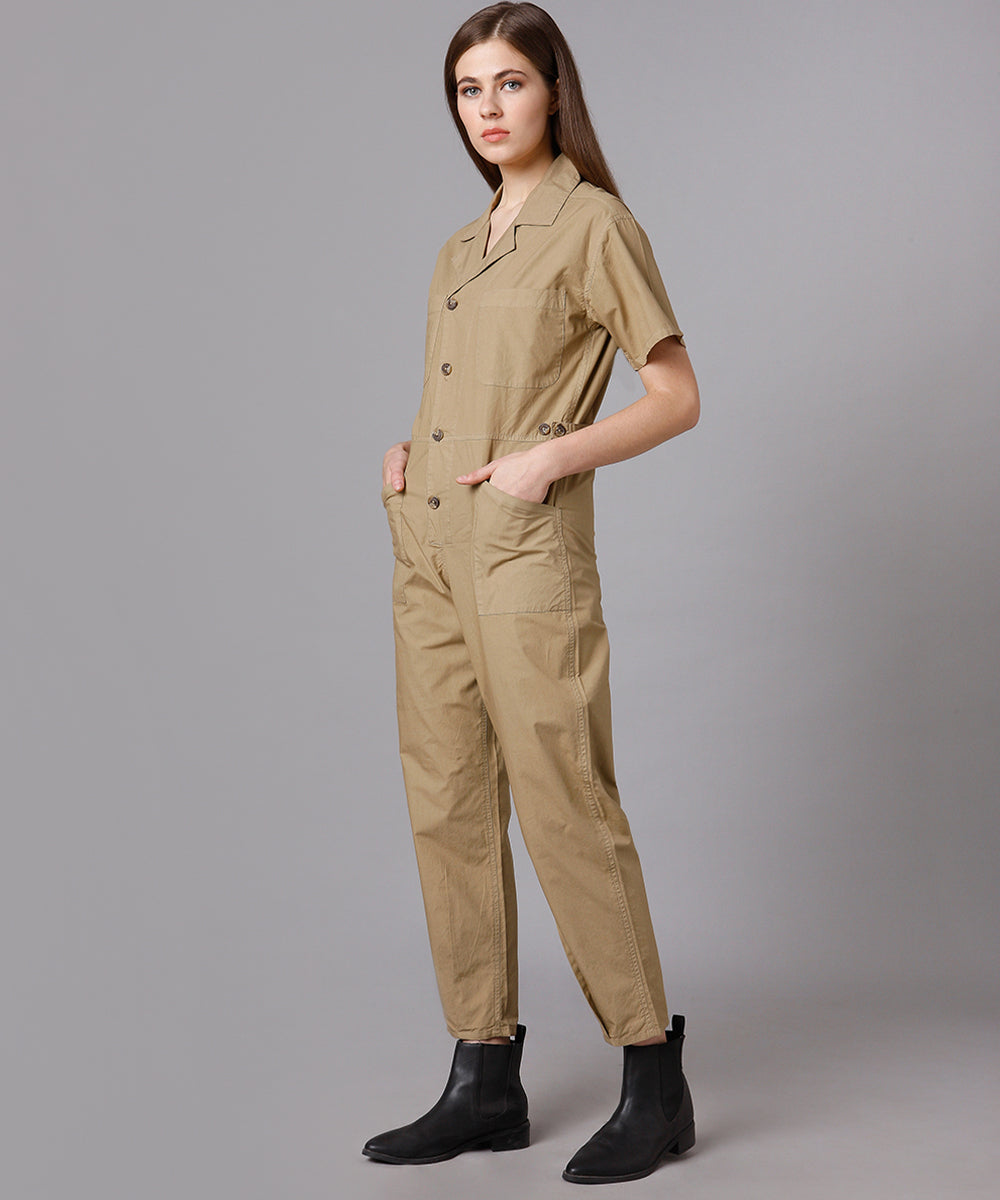 Khaki Utility Jumpsuit