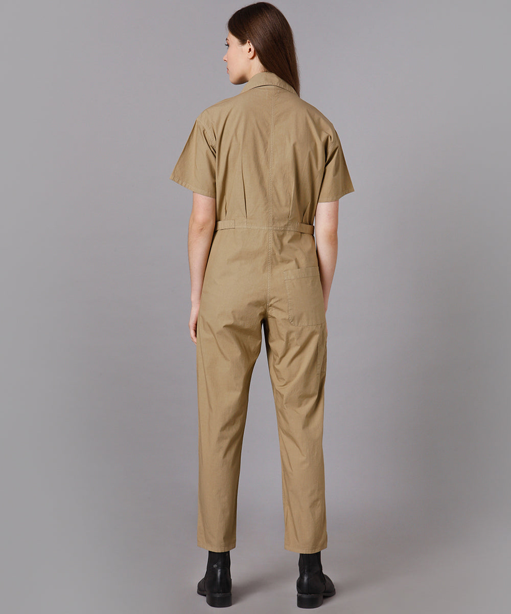 Khaki Utility Jumpsuit