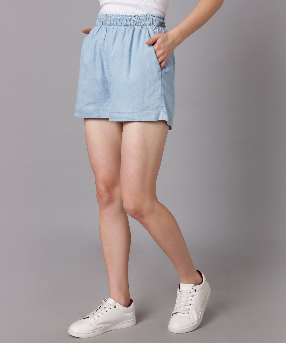 Cotton Shorts- Blue