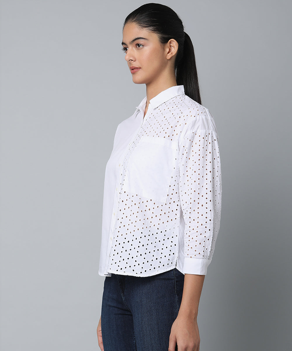 Cotton Shifley Top- White