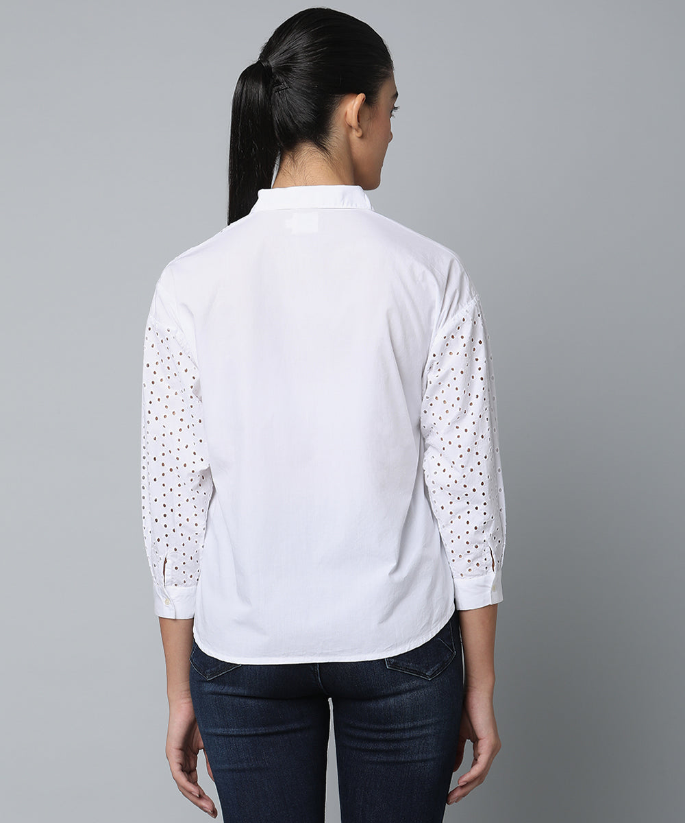 Cotton Shifley Top- White