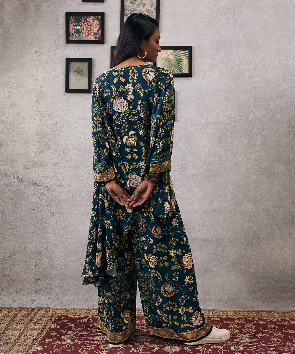 Mehr embroidered asymmetric co-ord set