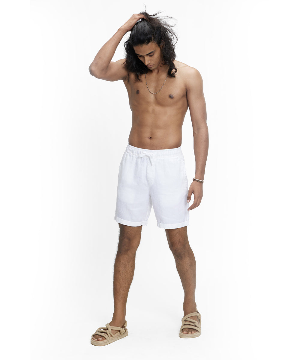 Haad White Shorts